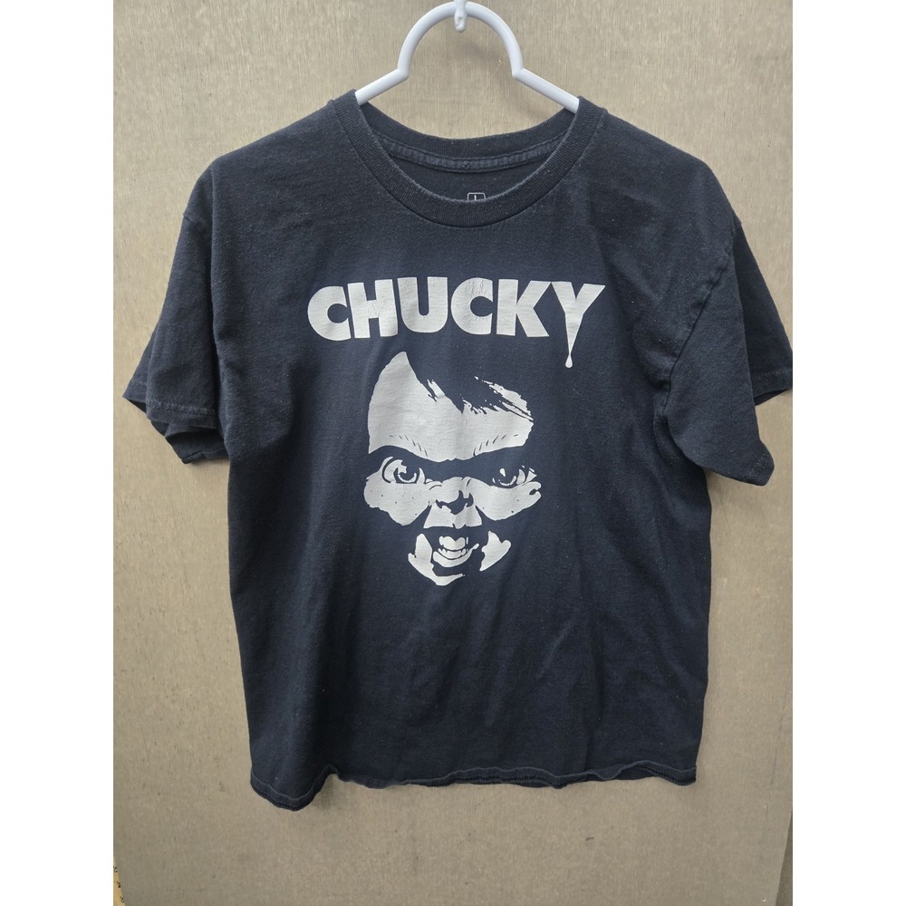 Chucky Horror Movie Graphic T Shirt Black Mens Large 22x28 Halloween